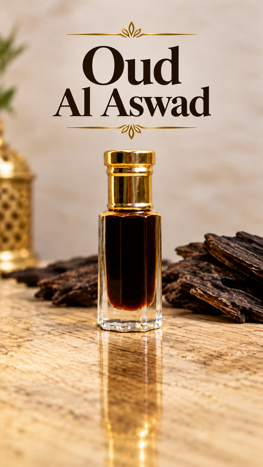 OUD ASWAD (Black Oud)  LONG LASTING ATTAR (Alcohol free)