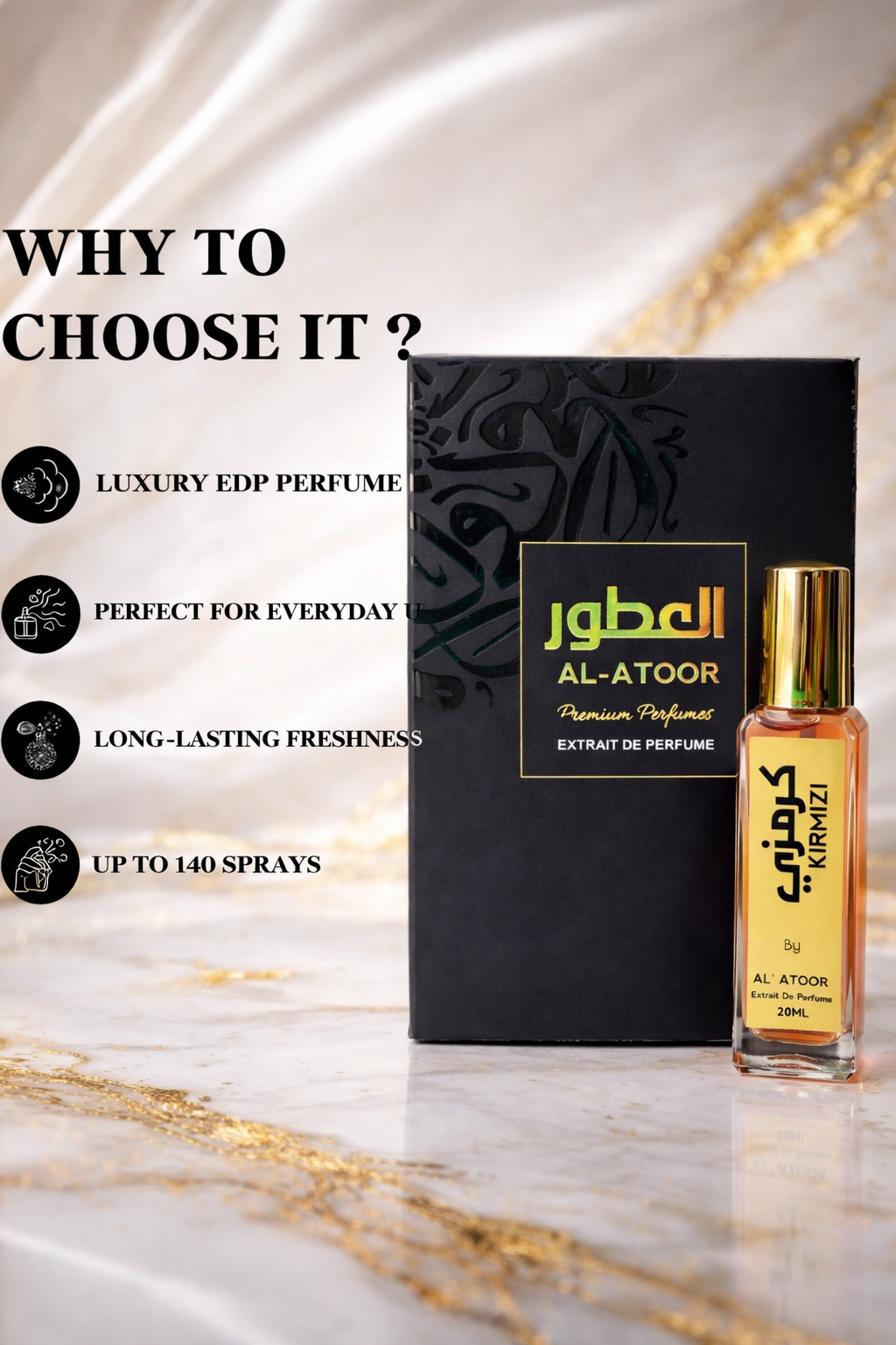 Kirmizi by alatoor Extrait De Perfume 20ML Tester Bottle Free
